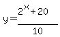 +y=%282%5Ex%2B20%29%2F10