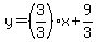 +y=%283%2F3%29x%2B9%2F3