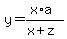 +y=%28x%2Aa%29%2F%28x%2Bz%29+