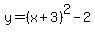 +y=%28x%2B3%29%5E2+-2+