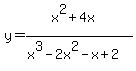 +y=%28x%5E2%2B4x%29%2F%28x%5E3-2x%5E2-x%2B2%29+