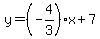 +y=+%28-4%2F3%29x%2B7+