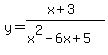 +y=+%28x%2B3%29%2F%28x%5E2-6x%2B5%29+