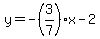 +y=+-%283%2F7%29x-2