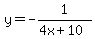 +y=+-1%2F%284x%2B10%29