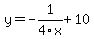 +y=+-1%2F4x%2B10