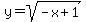 +y=+sqrt%28-x%2B1%29+