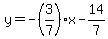 +y=-%283%2F7%29x-14%2F7