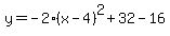 +y=-2%28x-4%29%5E2%2B32-16