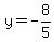 +y=-8%2F5