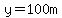 +y=100m