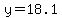 +y=18.1