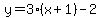 +y=3%28x%2B1%29-2