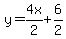 +y=4x%2F2%2B6%2F2