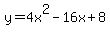 +y=4x%5E2-16x%2B8