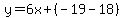 +y=6x%2B%28-19-18%29