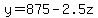 +y=875-2.5z