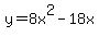 +y=8x%5E2-18x