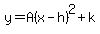 +y=A%28x-h%29%5E2%2Bk