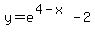 +y=e%5E%284-x%29-2