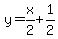 +y=x%2F2%2B1%2F2+