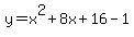 +y=x%5E2%2B8x%2B16-1+