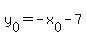 +y%5B0%5D+=+-x%5B0%5D+-+7