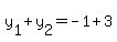 +y%5B1%5D+%2B+y%5B2%5D+=+-1+%2B+3+