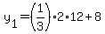 +y%5B1%5D+=+%281%2F3%29%2A2%2A12+%2B+8+