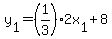+y%5B1%5D+=+%281%2F3%29%2A2x%5B1%5D+%2B+8+