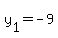 +y%5B1%5D+=+-9+