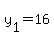 +y%5B1%5D+=+16+