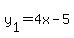 +y%5B1%5D+=+4x+-+5+