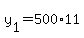 +y%5B1%5D+=+500%2A11+