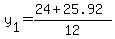 +y%5B1%5D+++=+%2824+%2B+25.92%29%2F12+