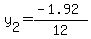 +y%5B2%5D++=+%28+-+1.92%29%2F12+