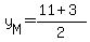 +y%5BM%5D+=+%28+11+%2B+3+%29+%2F+2+