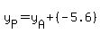 +y%5BP%5D+=+y%5BA%5D+%2B%28+-5.6+%29+