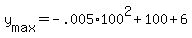 +y%5Bmax%5D+=+-.005%2A+100%5E2+%2B+100+%2B+6+