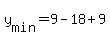 +y%5Bmin%5D+=+9+-+18+%2B+9+