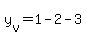 +y%5Bv%5D+=+1+-+2+-+3+