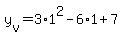 +y%5Bv%5D+=+3%2A1%5E2+-+6%2A1+%2B+7+
