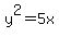 +y%5E2=5x