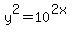 +y%5E2+=+10%5E%282x%29+