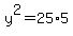 +y%5E2+=+25%2A5+