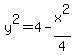 +y%5E2+=+4+-+x%5E2%2F4