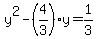 +y%5E2+-+%284%2F3%29%2Ay+=+1%2F3+