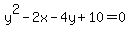 +y%5E2-2x-4y%2B10=0