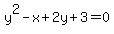 +y%5E2-x%2B2y%2B3=0