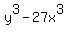 +y%5E3-27x%5E3